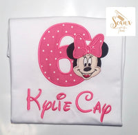 Pink Minnie Birthday shirt